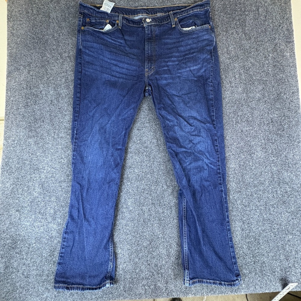 Levi's 514 Jeans Mens 42x32 Blue Denim Stretch Red Tab Streetwear Straight Leg
